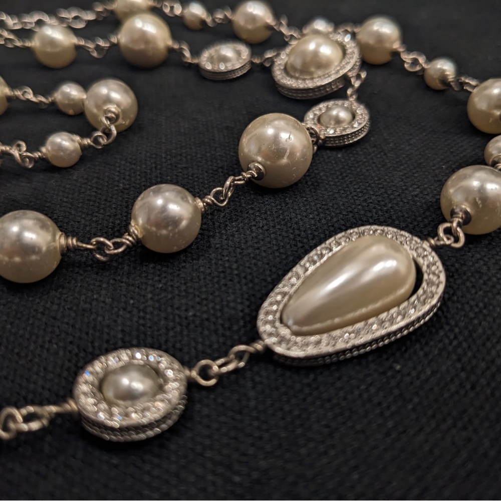 Chanel Authentic Long Faux Pearl Necklace - Picture 13 of 15